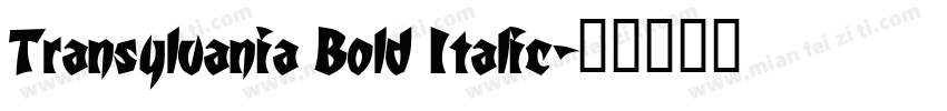 Transylvania Bold Italic字体转换